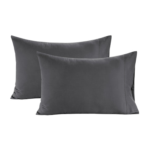 Charcoal Colour Pattern 2 Pillows in White Background