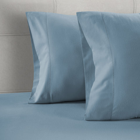 Lane Linen 100% Organic Cotton Pillow Pair |Breathable Fabric | Sustainable & Eco Friendly(French Blue,Standard) - Lane Linen