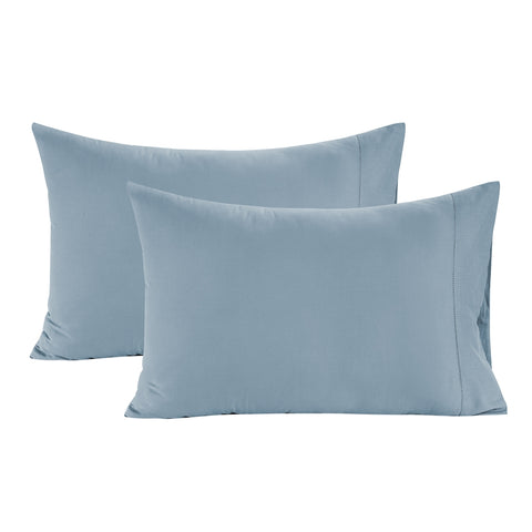 French Blue Colour Pattern 2 Pillows in White Background