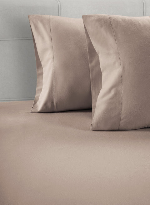 Lane Linen 100% Organic Cotton Pillow Pair |Breathable Fabric | Sustainable & Eco Friendly(Taupe,Standard) - Lane Linen