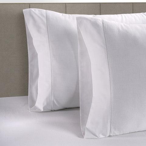 Lane Linen 100% Organic Cotton Pillow Pair |Breathable Fabric | Sustainable & Eco Friendly(White,Standard) - Lane Linen