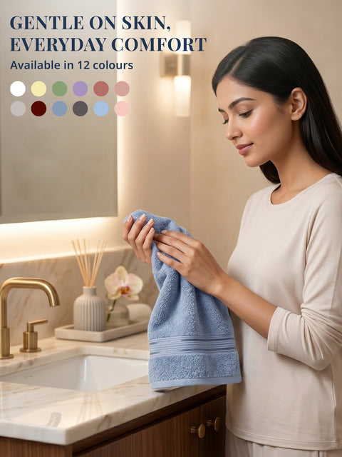 Lane Linen 100% Cotton 2 Piece Hand Towels Set 575 GSM Highly Absorbent and Soft