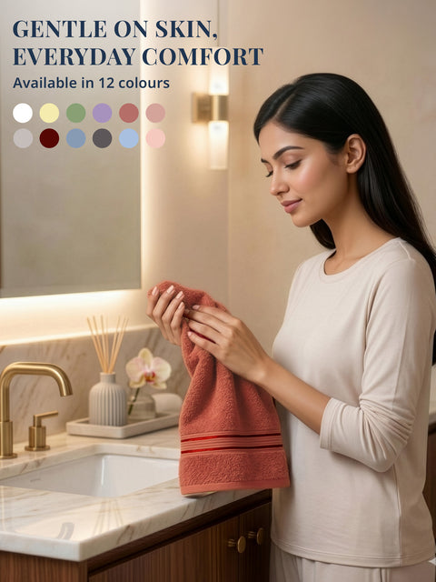 Lane Linen 100% Cotton 2 Piece Hand Towels Set 575 GSM Highly Absorbent and Soft