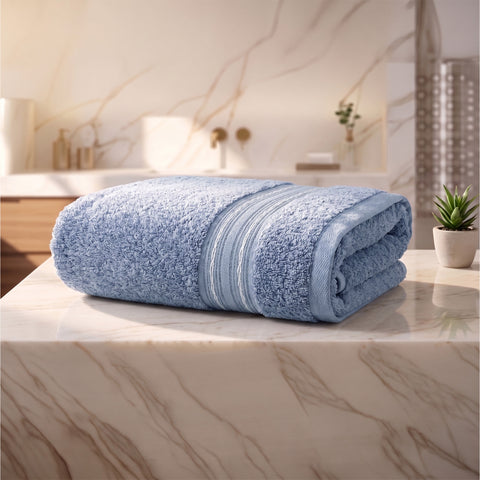 Lane Linen 100% Cotton Bath Towel | 575 Gsm | Ultra Soft Zero Twist Yarn