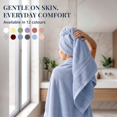 Lane Linen 100% Cotton Bath Towel | 575 Gsm | Ultra Soft Zero Twist Yarn