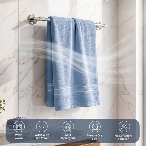 Lane Linen 100% Cotton Bath Towel | 575 Gsm | Ultra Soft Zero Twist Yarn