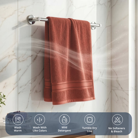 Lane Linen 100% Cotton Bath Towel | 575 Gsm | Ultra Soft Zero Twist Yarn