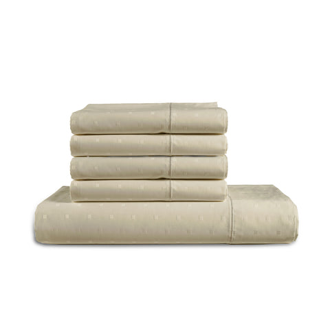 Linen Colour Bedsheet Set, Perfect Fit For King Size Bed 