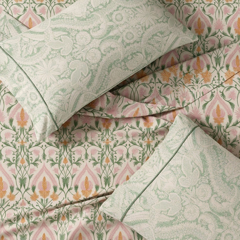 Organica | 100% organic Cotton Sheet Set | Soft & Breathable Fabric | 3 Piece (1 Bedsheet + 2 Pillow Covers) | Percale Weave | GOTS Certified - Double Printed Bed Sheet Set