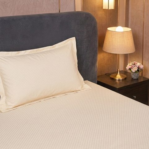 Micro check | 100% Cotton Ultrasoft 400TC Sheet Set | 3 Piece (1 Bedsheet + 2 Pillow Cover) | Oeko-TEX Certified - King Size Bed Sheet Set