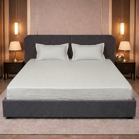 Micro check | 100% Cotton Ultrasoft 400TC Sheet Set | 3 Piece (1 Bedsheet + 2 Pillow Cover) | Oeko-TEX Certified - King Size Bed Sheet Set