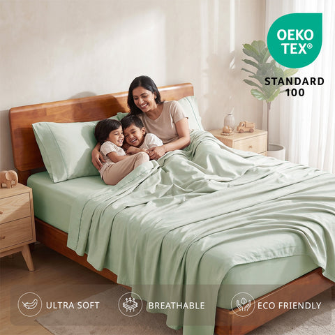 Organica | 100% organic Cotton Sheet Set | Soft & Breathable Fabric | 3 Piece (1 Bedsheet + 2 Pillow Covers) | Percale Weave | GOTS Certified - Double Bed Sheet Set