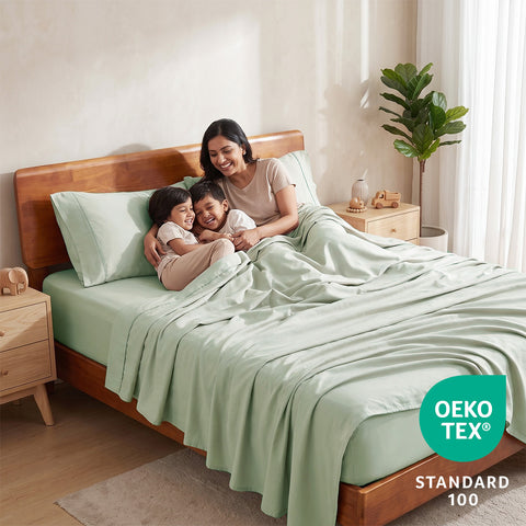 Organica | 100% organic Cotton Sheet Set | Soft & Breathable Fabric | 3 Piece (1 Bedsheet + 2 Pillow Covers) | Percale Weave | GOTS Certified - Double Bed Sheet Set