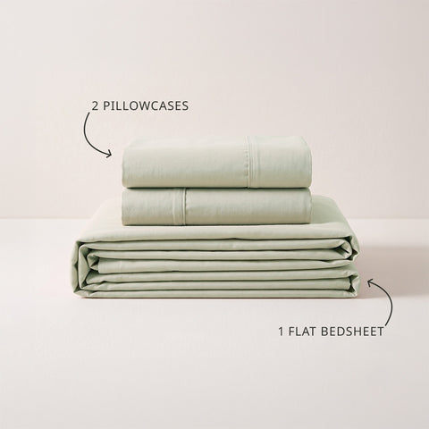 Organica | 100% organic Cotton Sheet Set | Soft & Breathable Fabric | 3 Piece (1 Bedsheet + 2 Pillow Covers) | Percale Weave | GOTS Certified - Double Bed Sheet Set