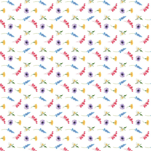 White Yellow Floral Pattern Design Bedsheet 