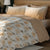 Brown Colour Floral Pattern Bedsheet With 4 Pillows
