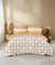 Brown Colour Floral Bedsheet With 4 Pillows 