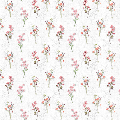  Pink Colour Floral Bedsheet Pattern Design 