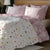  Pink Muticolor Floral Bedsheet With 4 Pillows