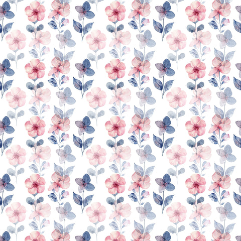 Pink & Blue Floral Colour Bedsheet Pattern Designed Bedsheet