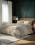 Brown Circle Bedsheet With Pillows 