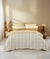 Brown Floral Geometric Pattern Bedsheet With Matching Pillows 