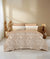 Brown Floral Colour Pattern Bedsheet With 4 Pillows 