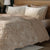  Brown Colour Floral Bedsheet 4 Pillows On A Wooden Bed
