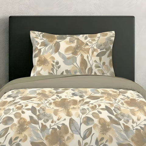 Symphony | 100% Cotton Sheet Set | Soft & Breathable Fabric | 2 Piece (1 Bedsheet + 1 Pillow Cover) | Single Bed Sheet Set