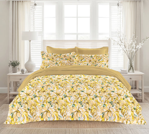 Colorado | 100% Cotton 120TC | Eco-friendly & Wrinkle-free | 3 piece (1 Bedsheet + 2 Pillow Covers) | Super King Bed Sheet Set