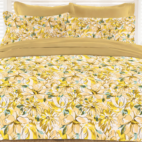 Colorado | 100% Cotton 120TC | Eco-friendly & Wrinkle-free | 3 piece (1 Bedsheet + 2 Pillow Covers) | Super King Bed Sheet Set
