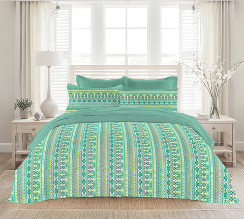 Colorado | 100% Cotton 120TC | Eco-friendly & Wrinkle-free | 3 piece (1 Bedsheet + 2 Pillow Covers) | Super King Bed Sheet Set
