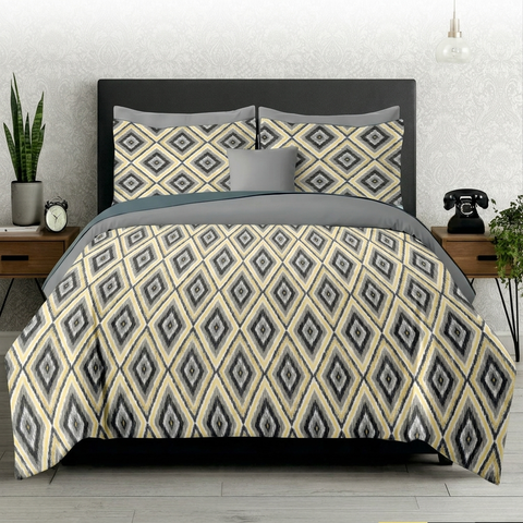 Symphony | 100% Cotton Sheet Set | Soft & Breathable Fabric | 3 Piece (1 Bedsheet + 2 Pillow Covers) | Double Bed Sheet Set