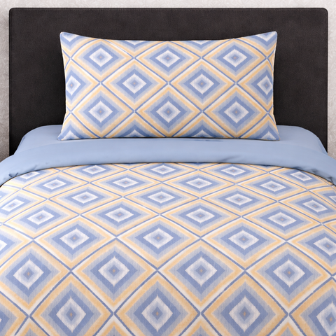 Symphony | 100% Cotton Sheet Set | Soft & Breathable Fabric | 2 Piece (1 Bedsheet + 1 Pillow Cover) | Single Bed Sheet Set