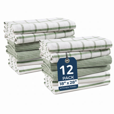 Multiweave Kitchen Towel And Dishcloths Set - Pack of 12