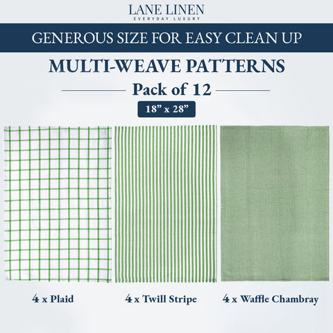 Multiweave Kitchen Towel And Dishcloths Set - Pack of 12