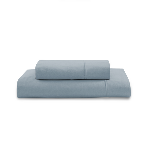 Single Bedsheet of french ble color with white background