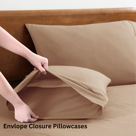 Double Bedsheet 2 Pillows On a Wooden BED