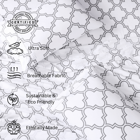 King size bedsheet , ultra soft, breathable fabric , sustainable & Eco Friendly Bedsheet, Ethically Made