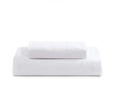 Single White Colour Bedsheet with White background