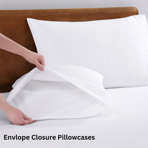 Single bedsheet with 2 pillow closure pillowcases