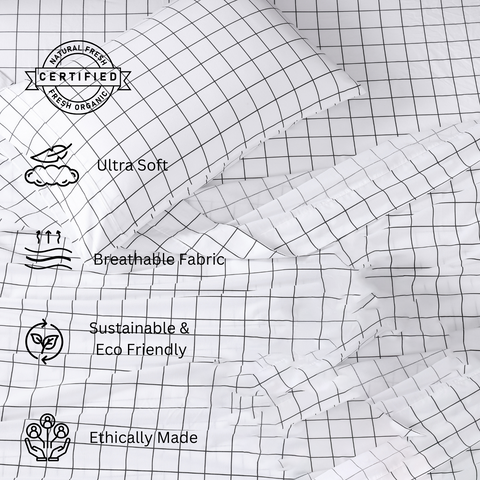 Single bedsheet, ultra soft, breatheable bedsheet, sustainable & Eco Friendly, Ethically Made Bedsheet
