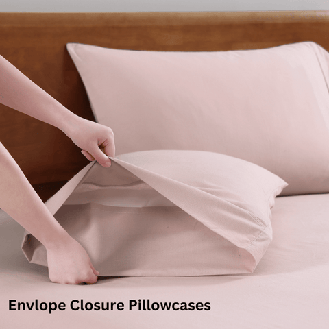 2 Pillows Of Sephia Rose Color With Bedsheet on A Wooden Bed
