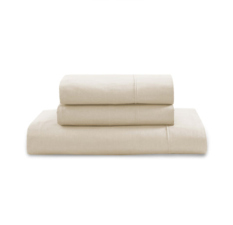 King Sized Bedsheet of Ivory Colour, White Color Bakcground