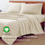 King size bedsheet with 2 Pillows on A Wooden Bed of Ivory Colour Bedsheet