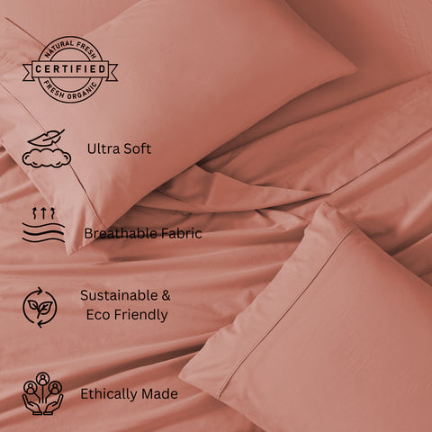 King size bedsheets, ultra soft bedsheet, breathable fabric, sustainable & eco friendly bedsheets