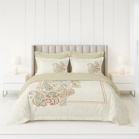 Pixel | 100% Cotton 250 TC Digitally Printed Sheet Set | 3 Piece (1 Bedsheet + 2 Pillow Cover) |Oeko-TEX Certified - King Size Bed Sheet Set