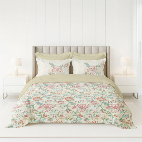 Pixel | 100% Cotton 250 TC Digitally Printed Sheet Set | 3 Piece (1 Bedsheet + 2 Pillow Cover) |Oeko-TEX Certified - King Size Bed Sheet Set