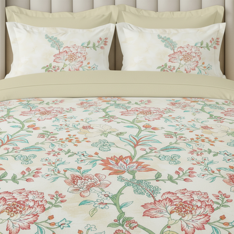 Pixel | 100% Cotton 250 TC Digitally Printed Sheet Set | 3 Piece (1 Bedsheet + 2 Pillow Cover) |Oeko-TEX Certified - King Size Bed Sheet Set