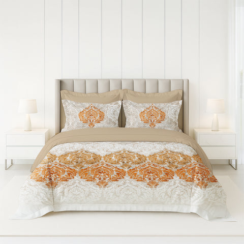 Pixel | 100% Cotton 250 TC Digitally Printed Sheet Set | 3 Piece (1 Bedsheet + 2 Pillow Cover) |Oeko-TEX Certified - King Size Bed Sheet Set